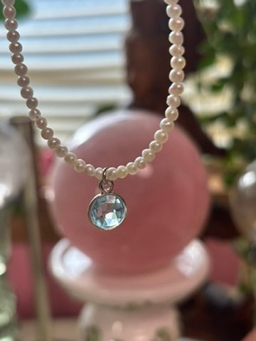 Waters Edge — Freshwater Pearl & Blue Topaz