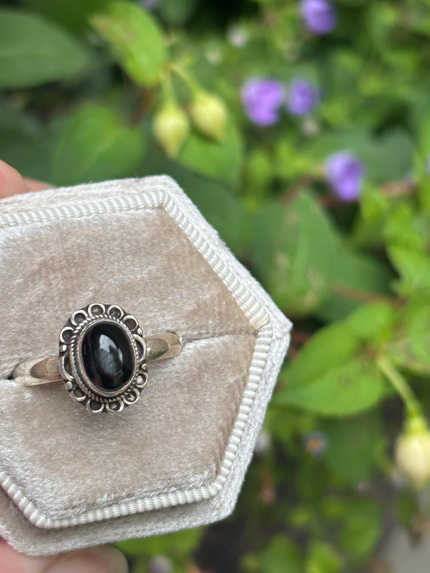 Black Star Diopside Ring Size 8