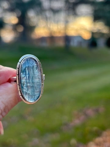 Teal Kyanite Ring size 8