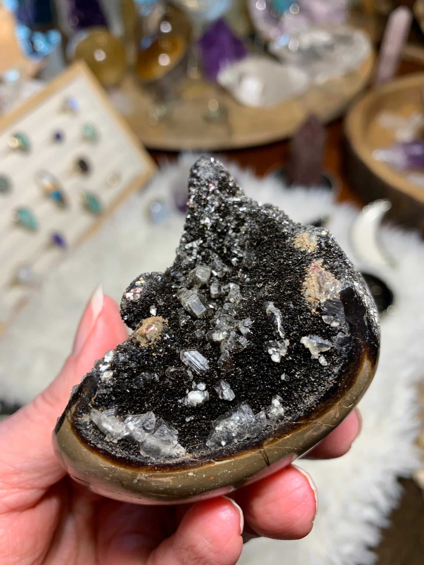 Septarian Druzy Dragon Egg - Madagascar