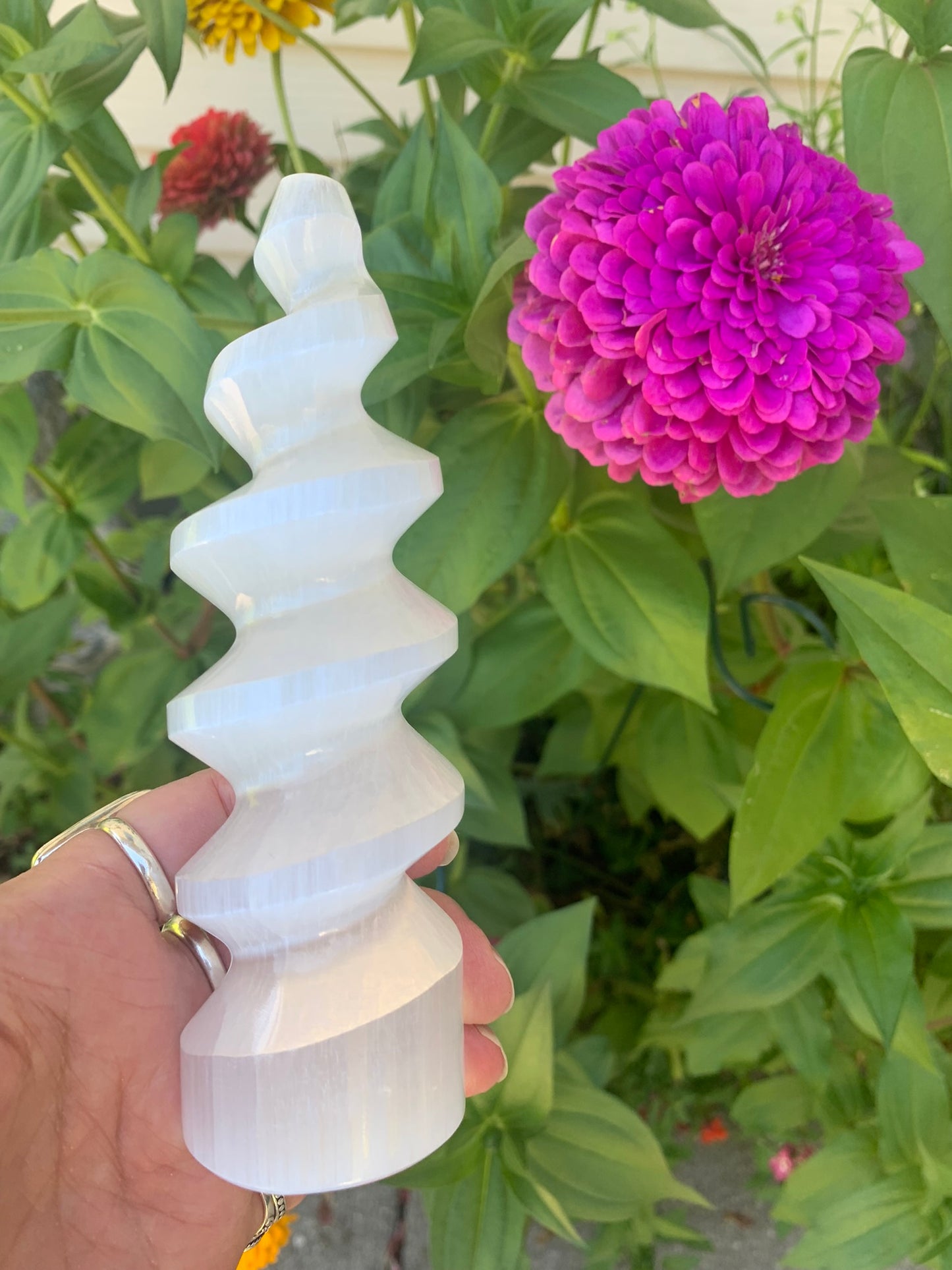 Selenite Unicorn Horn