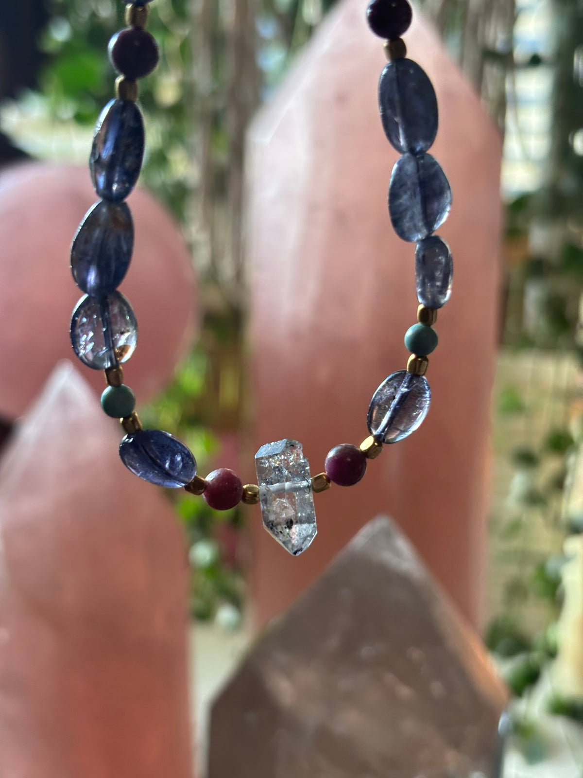 The Divine Channel | Herkimer Diamond • Pink Tourmaline • Iolite • Turquoise