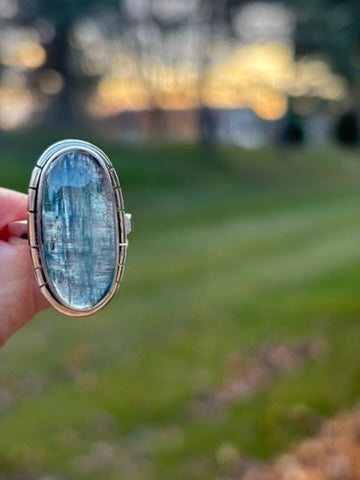 Teal Kyanite Ring size 8