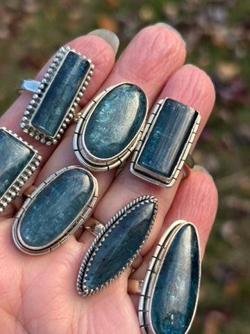 Teal Kyanite Ring size 9