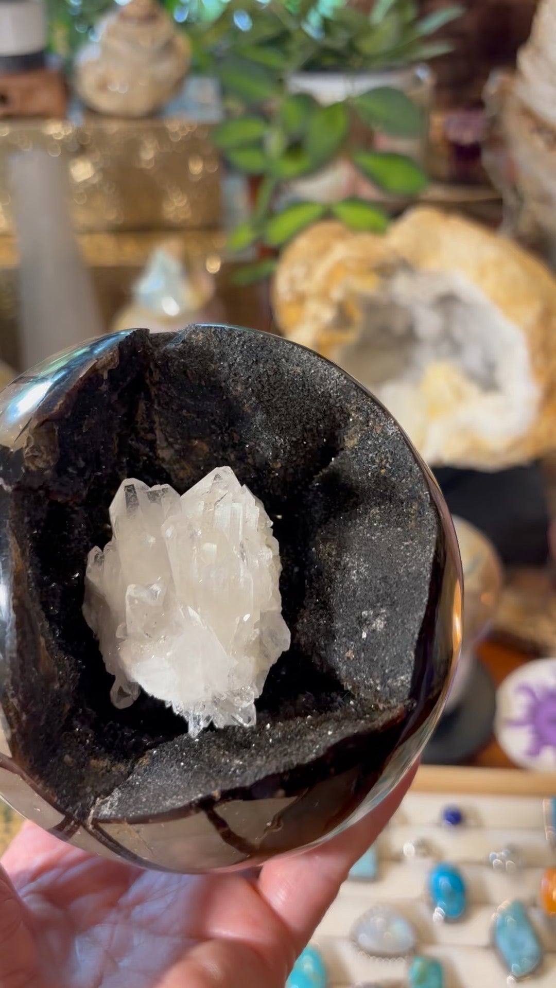 Septarian Druzy Sphere