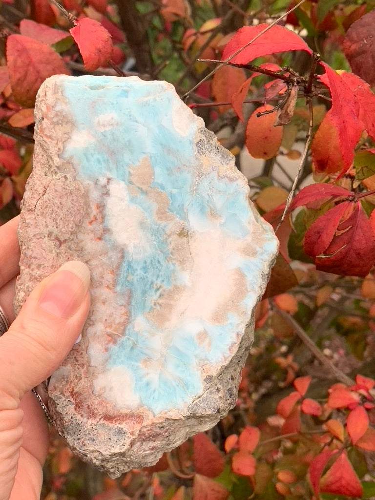 Larimar Slice - Polished both sides