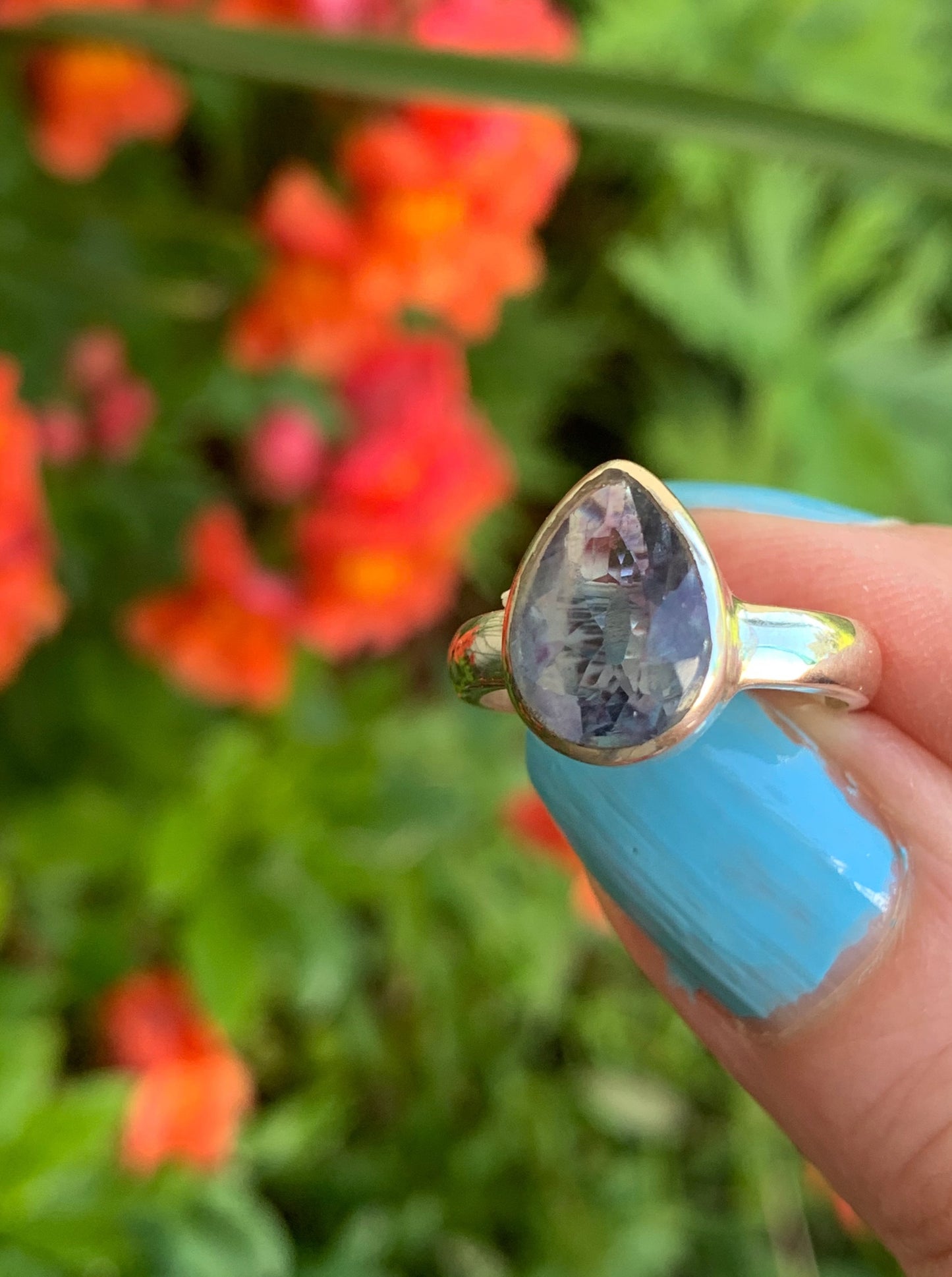 Blue Fluorite Ring size 5.5