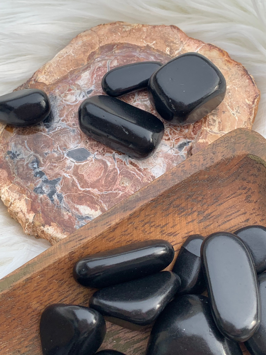 Shungite tumble stones - Karelia, Russia