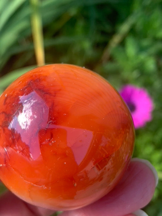 Carnelian Sphere - Madagascar - 45 mm