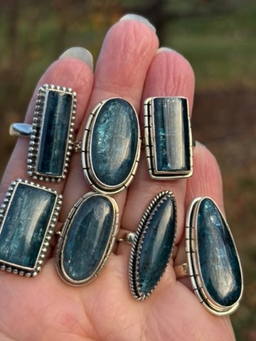Teal Kyanite Ring size 8
