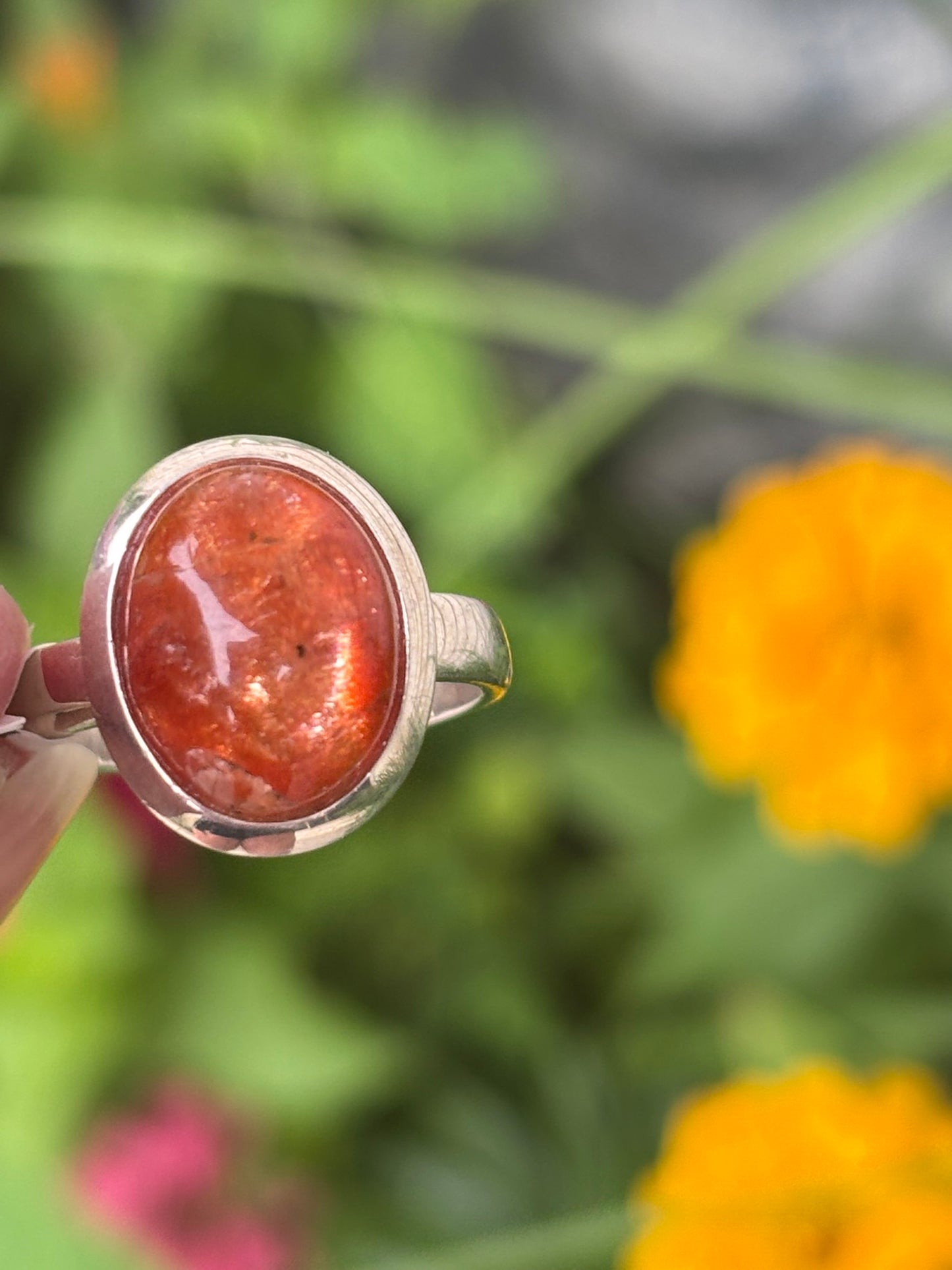 Sunstone Ring Size 8