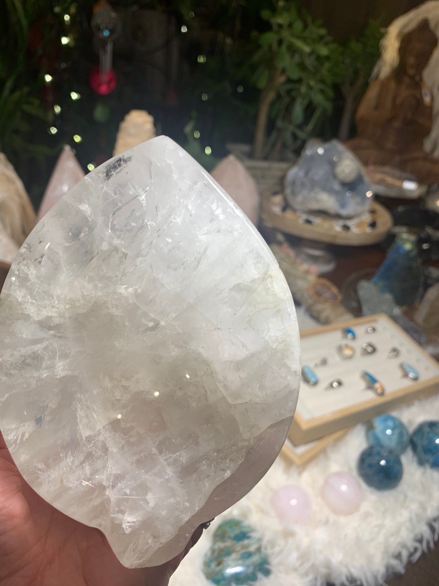 Clear Quartz Rainbow dish