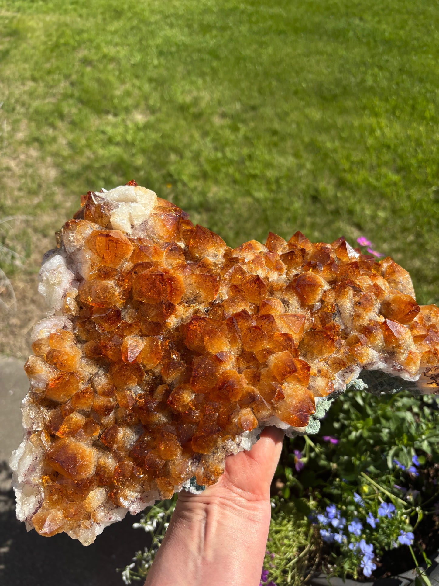 Golden Amethyst - Citrine Cluster - Brazil