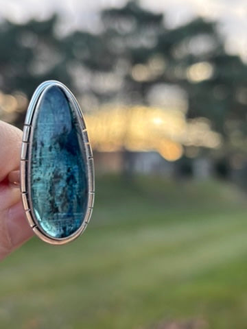 Teal Kyanite Ring size 6