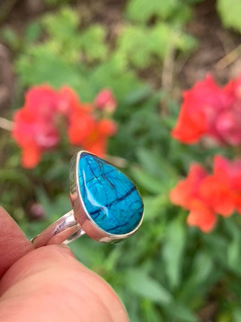 Chrysocolla, Azurite Ring size 6