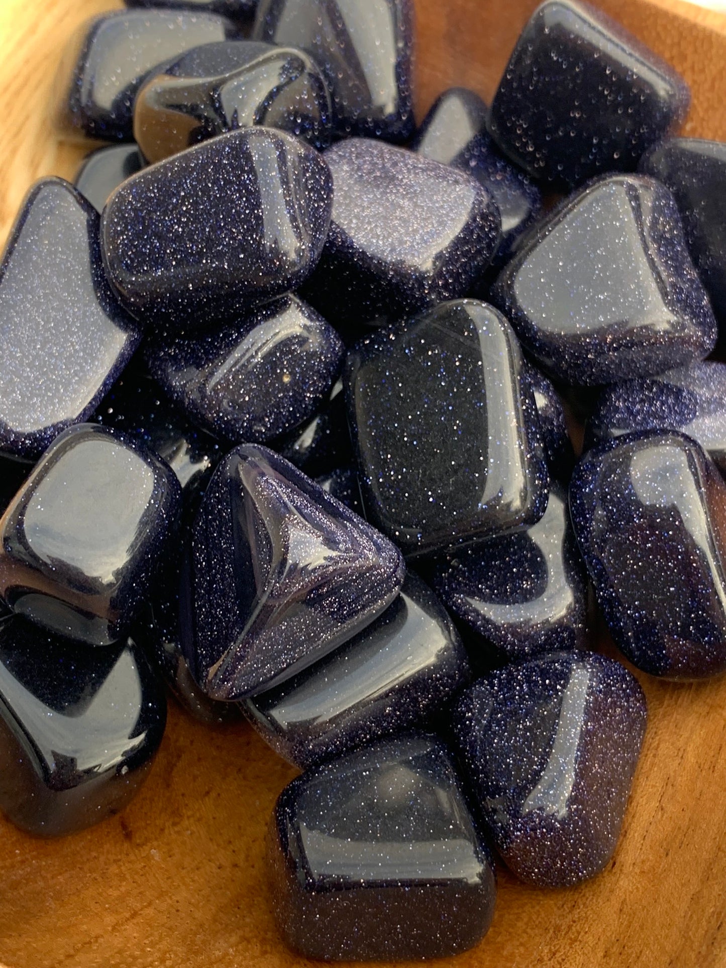Blue Goldstone- Tumble