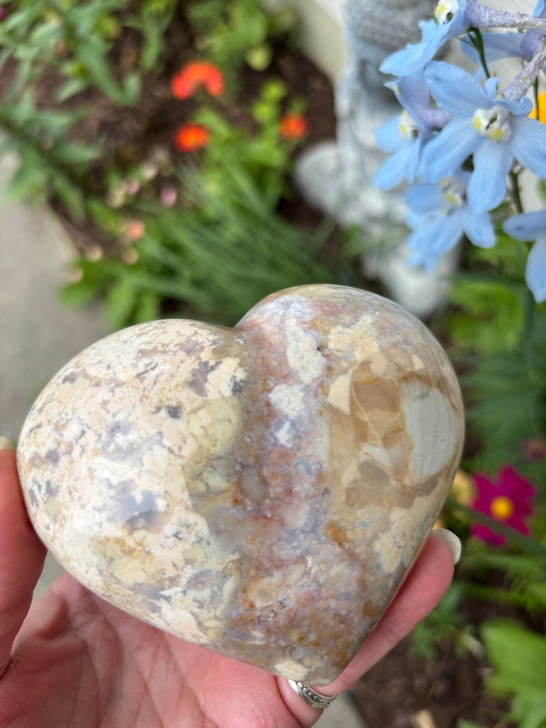 Flower Agate - Heart | Madagascar
