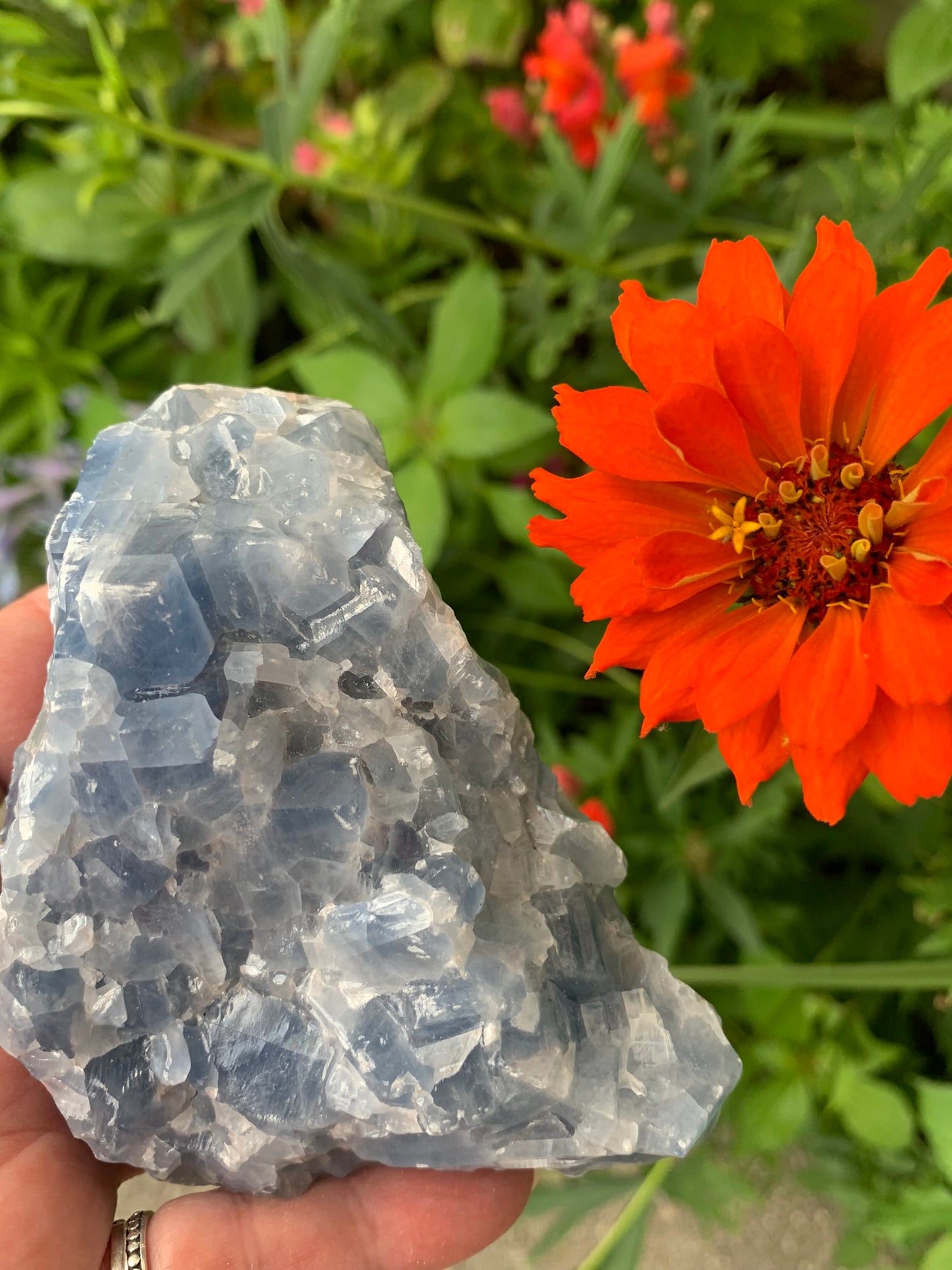 Blue Calcite natural