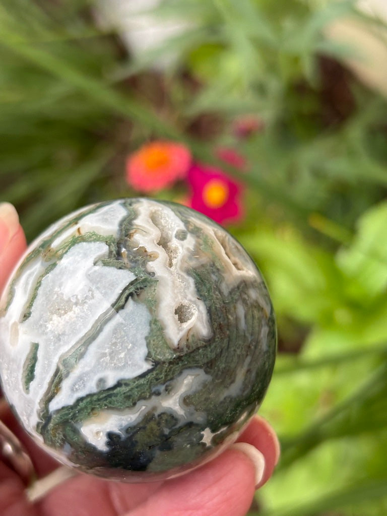 Moss Agate - Sphere