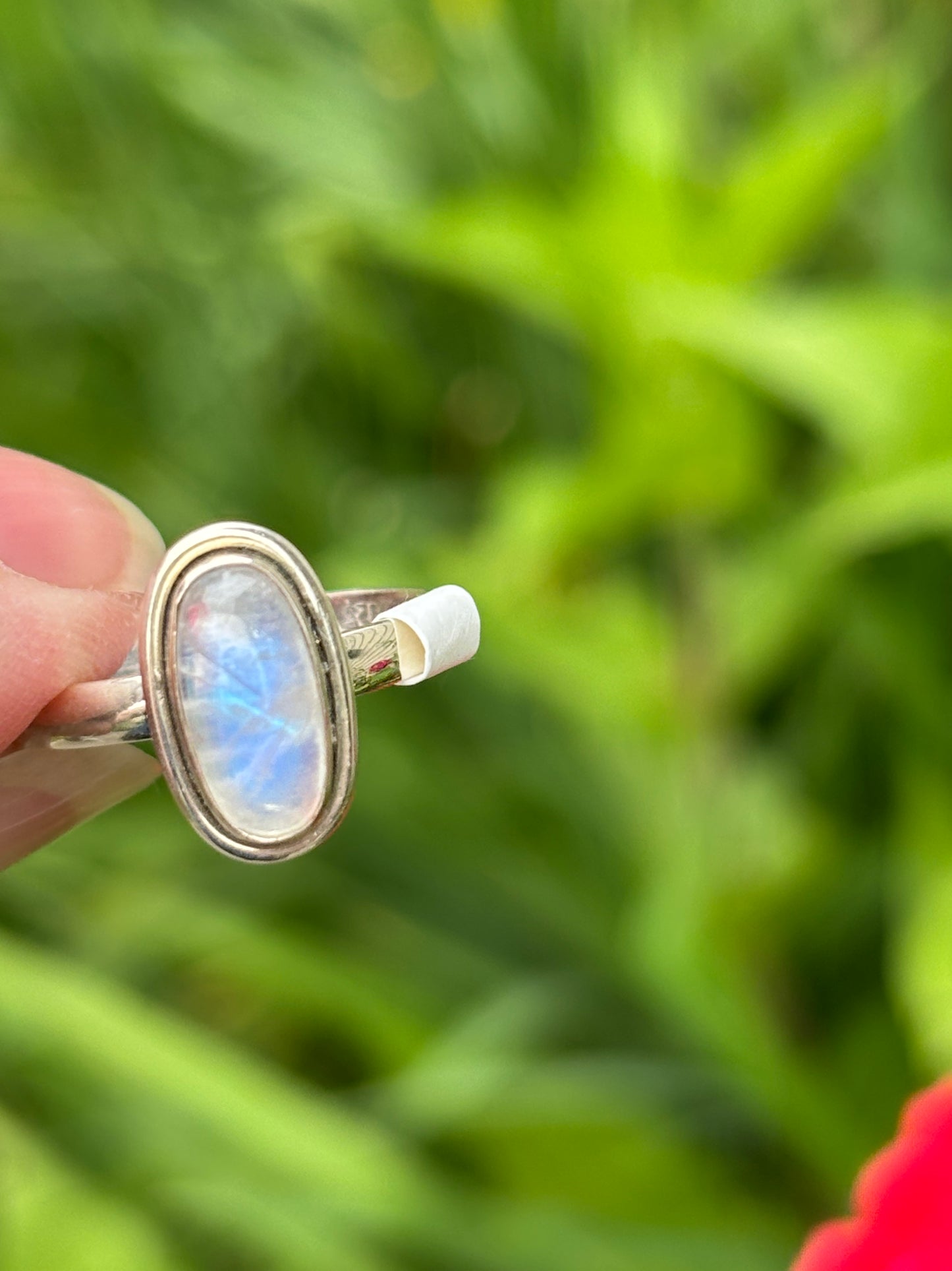 Rainbow Moonstone Ring size 7