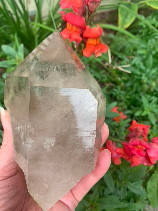 Smokey Lemurian Quartz Point