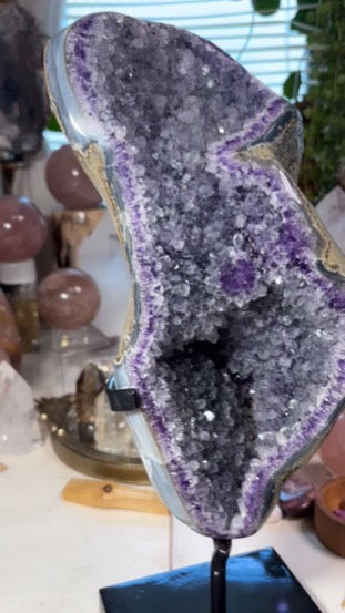 Amethyst Cluster on stand - Brazil
