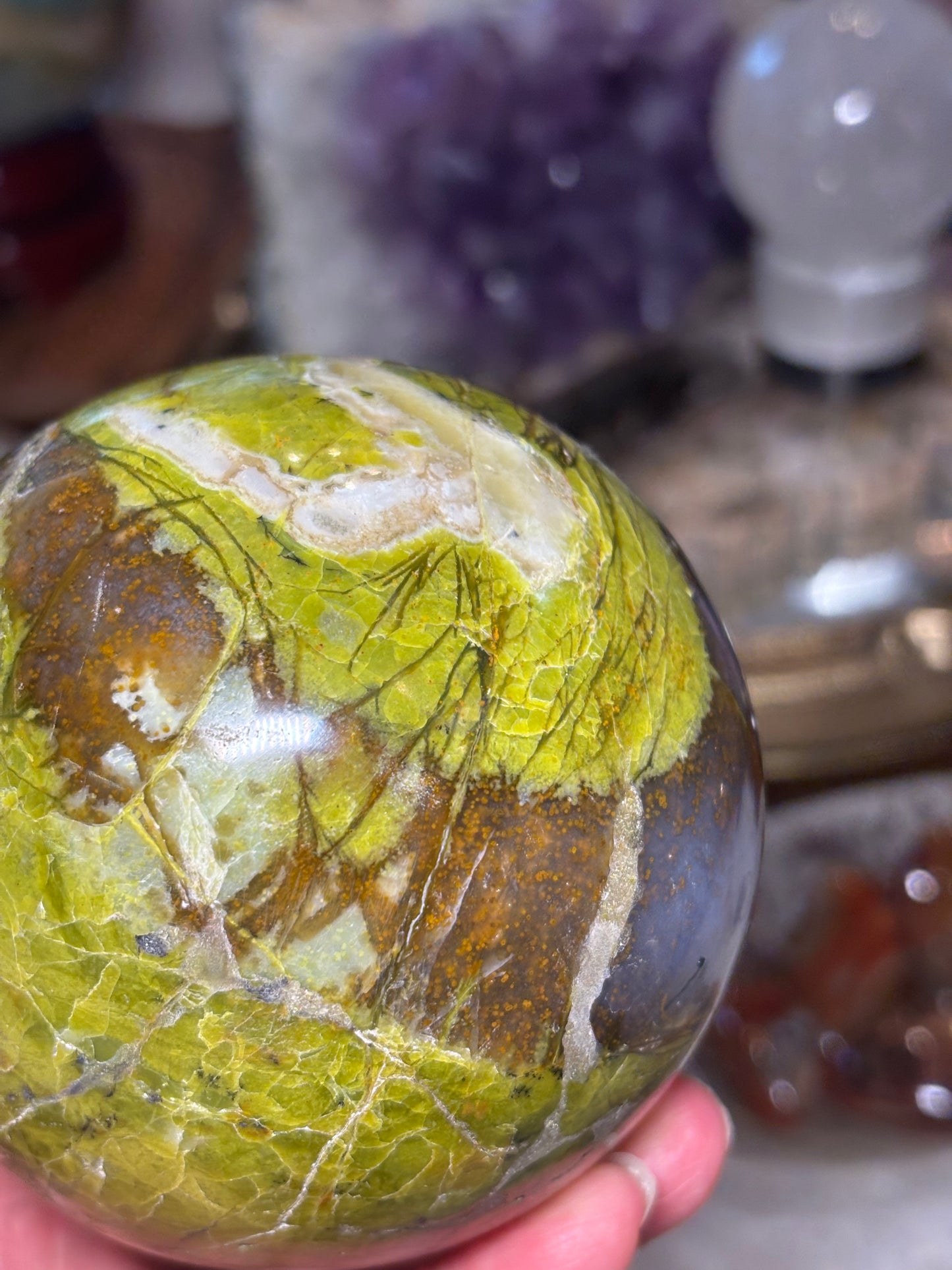 Green Opal Sphere