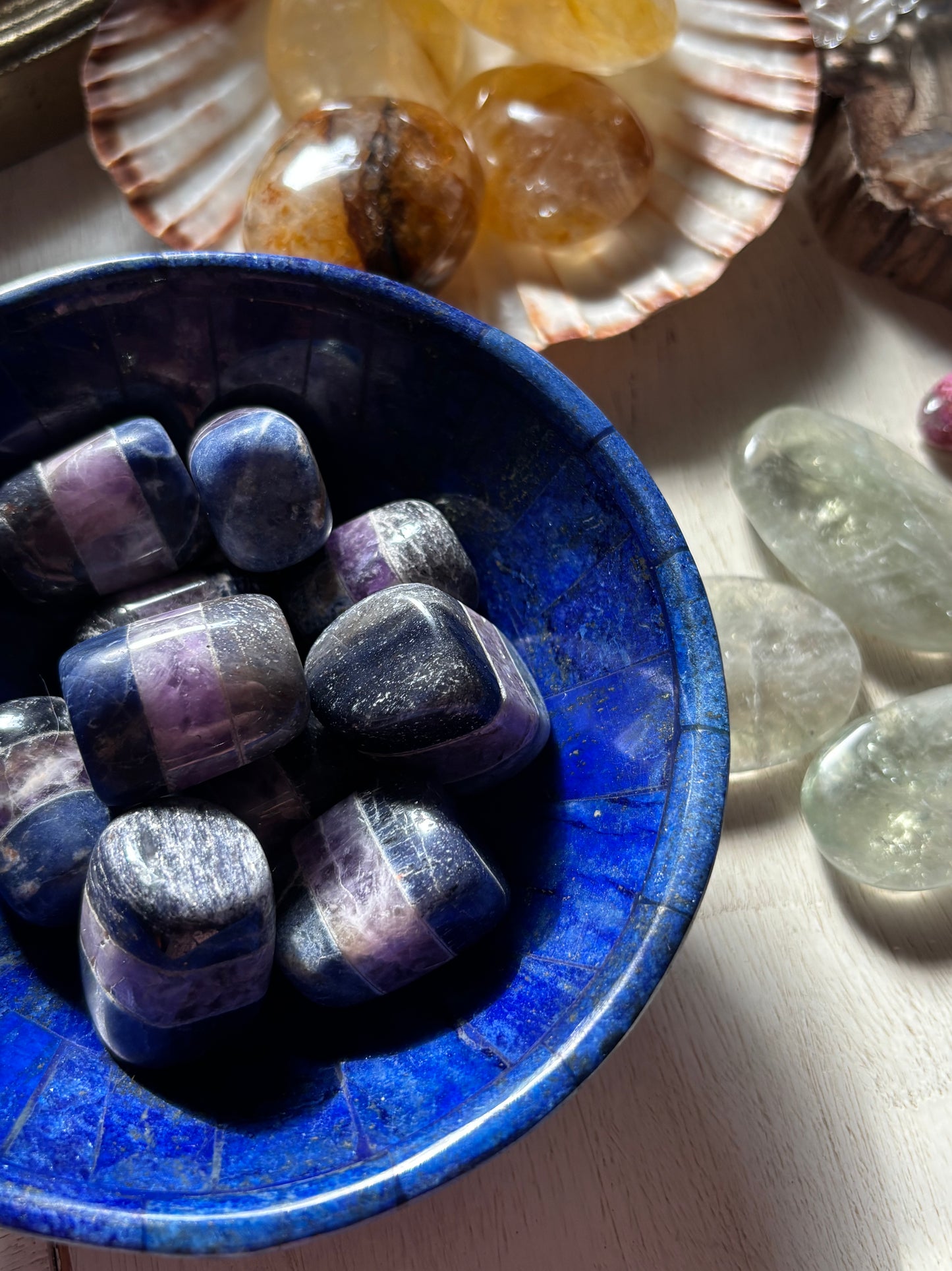 Anxiety Relief/Support tumble - Amethyst - Sodalite - Blue Aventurine