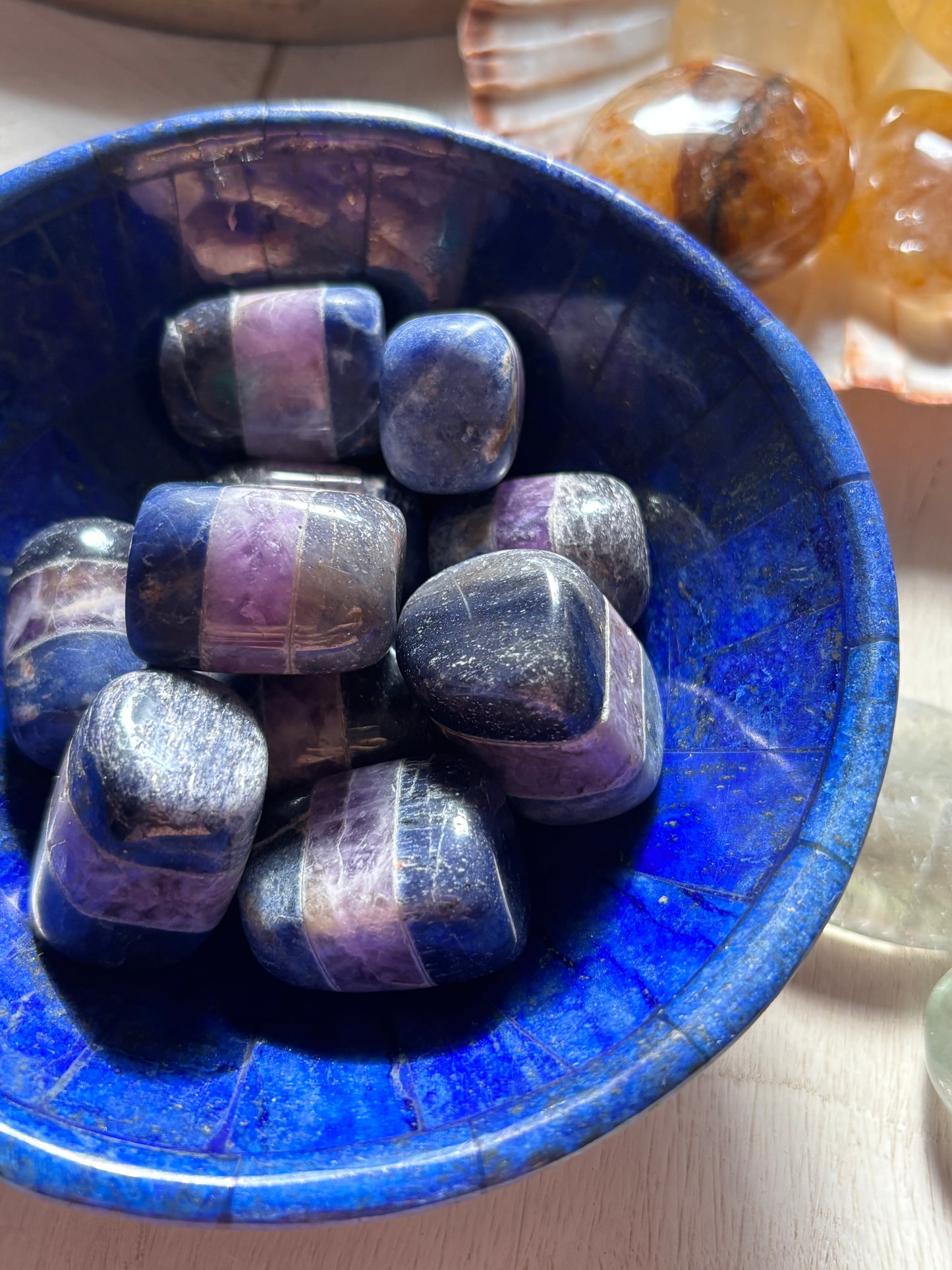 Anxiety Relief/Support tumble - Amethyst - Sodalite - Blue Aventurine