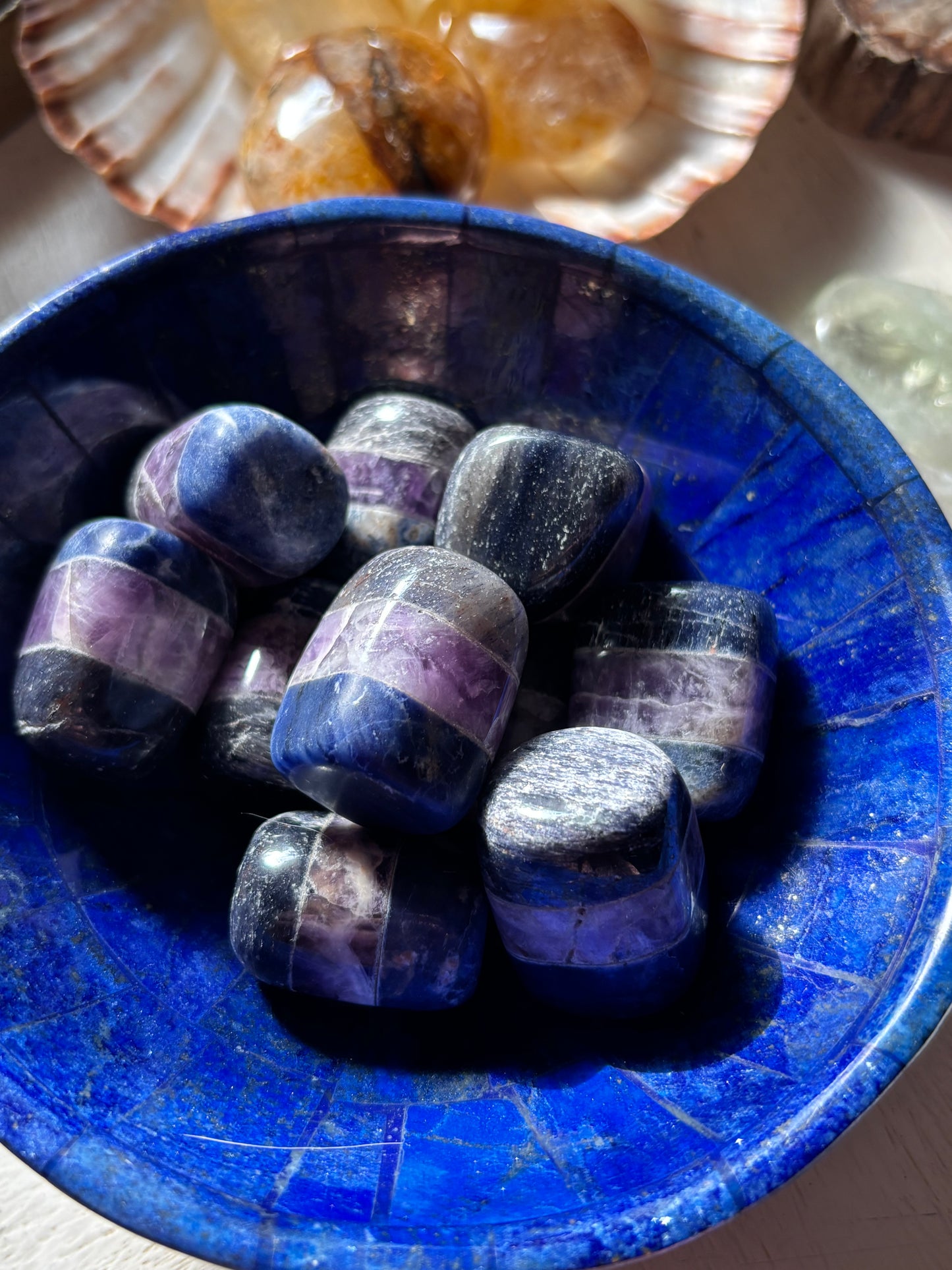 Anxiety Relief/Support tumble - Amethyst - Sodalite - Blue Aventurine