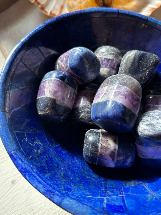 Anxiety Relief/Support tumble - Amethyst - Sodalite - Blue Aventurine