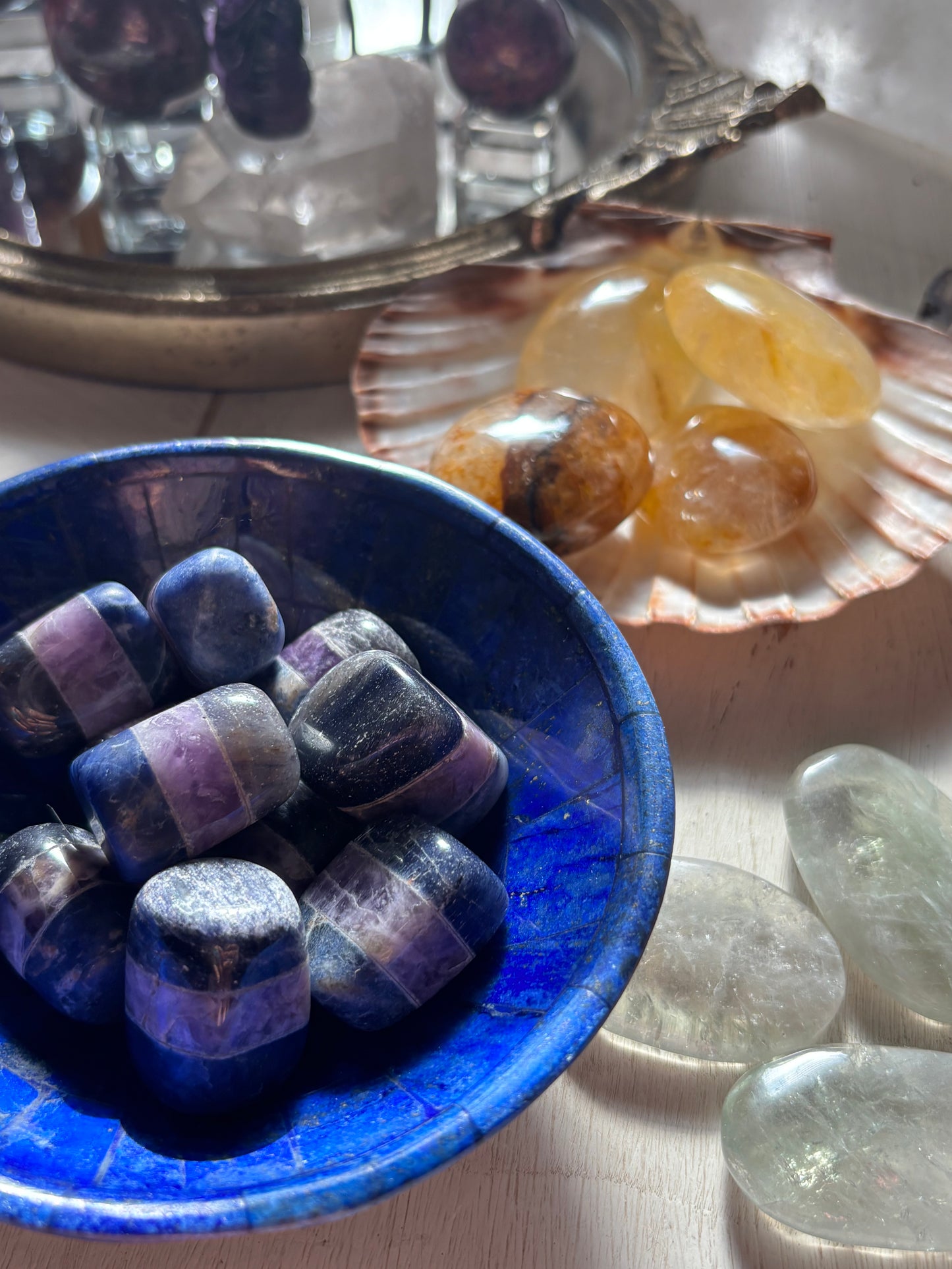 Anxiety Relief/Support tumble - Amethyst - Sodalite - Blue Aventurine