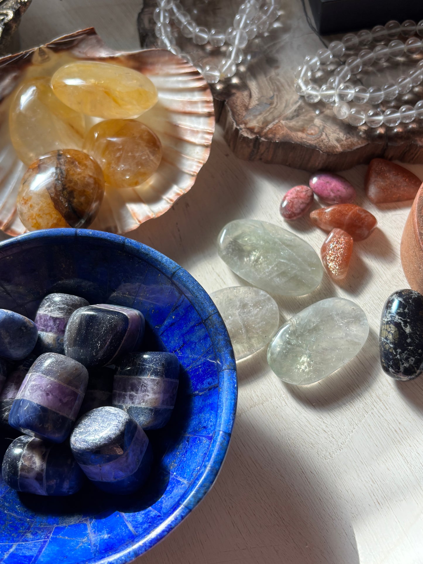 Anxiety Relief/Support tumble - Amethyst - Sodalite - Blue Aventurine