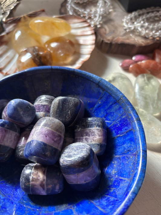 Anxiety Relief/Support tumble - Amethyst - Sodalite - Blue Aventurine