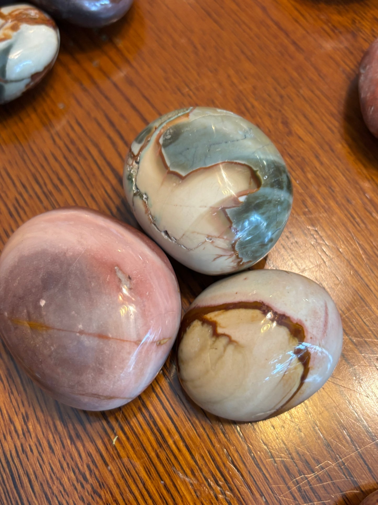 Polychrome Jasper Palm Stone SET - BUNDLE OF 3 | Madagascar