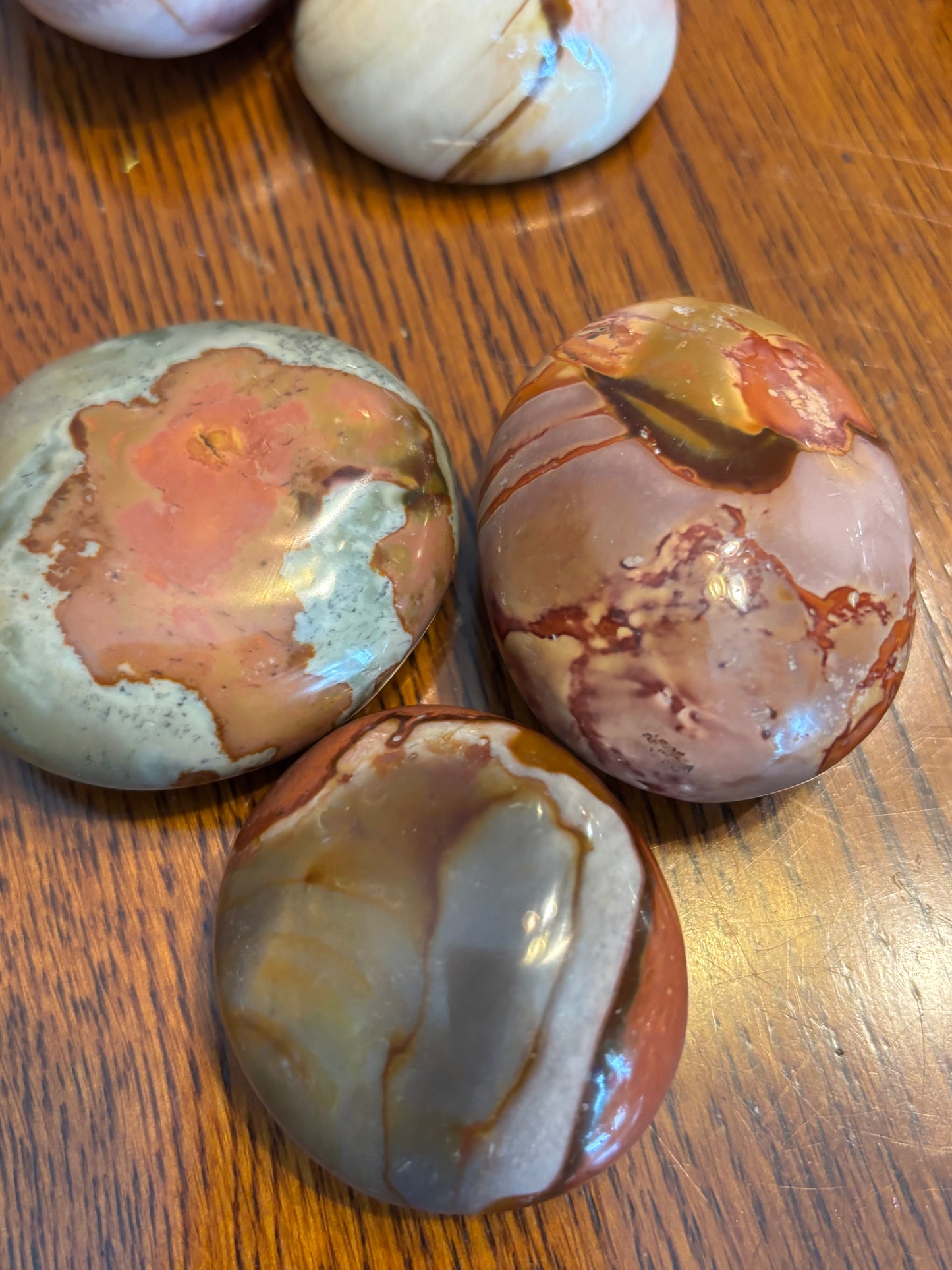 Polychrome Jasper Palm Stone SET - BUNDLE OF 3 | Madagascar