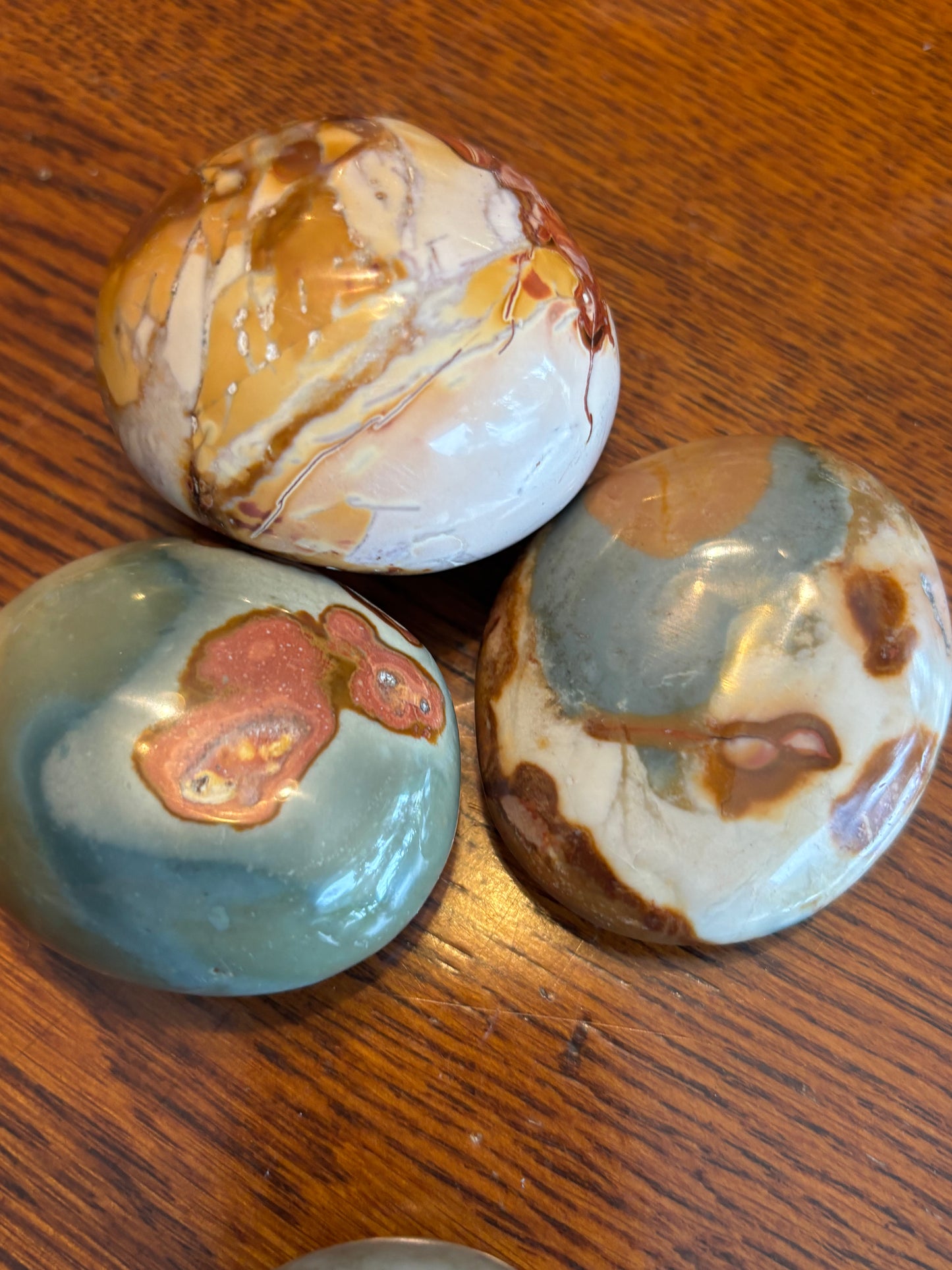 Polychrome Jasper Palm Stone SET - BUNDLE OF 3 | Madagascar