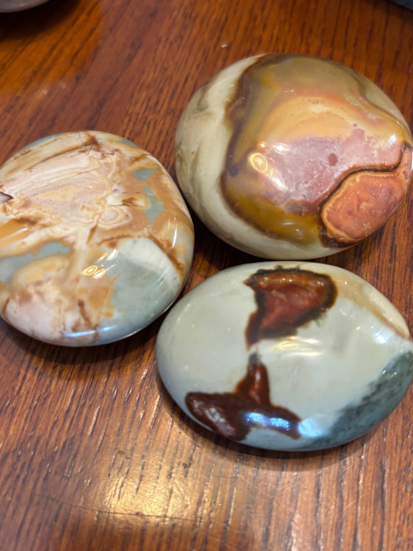 Polychrome Jasper Palm Stone SET - BUNDLE OF 3 | Madagascar