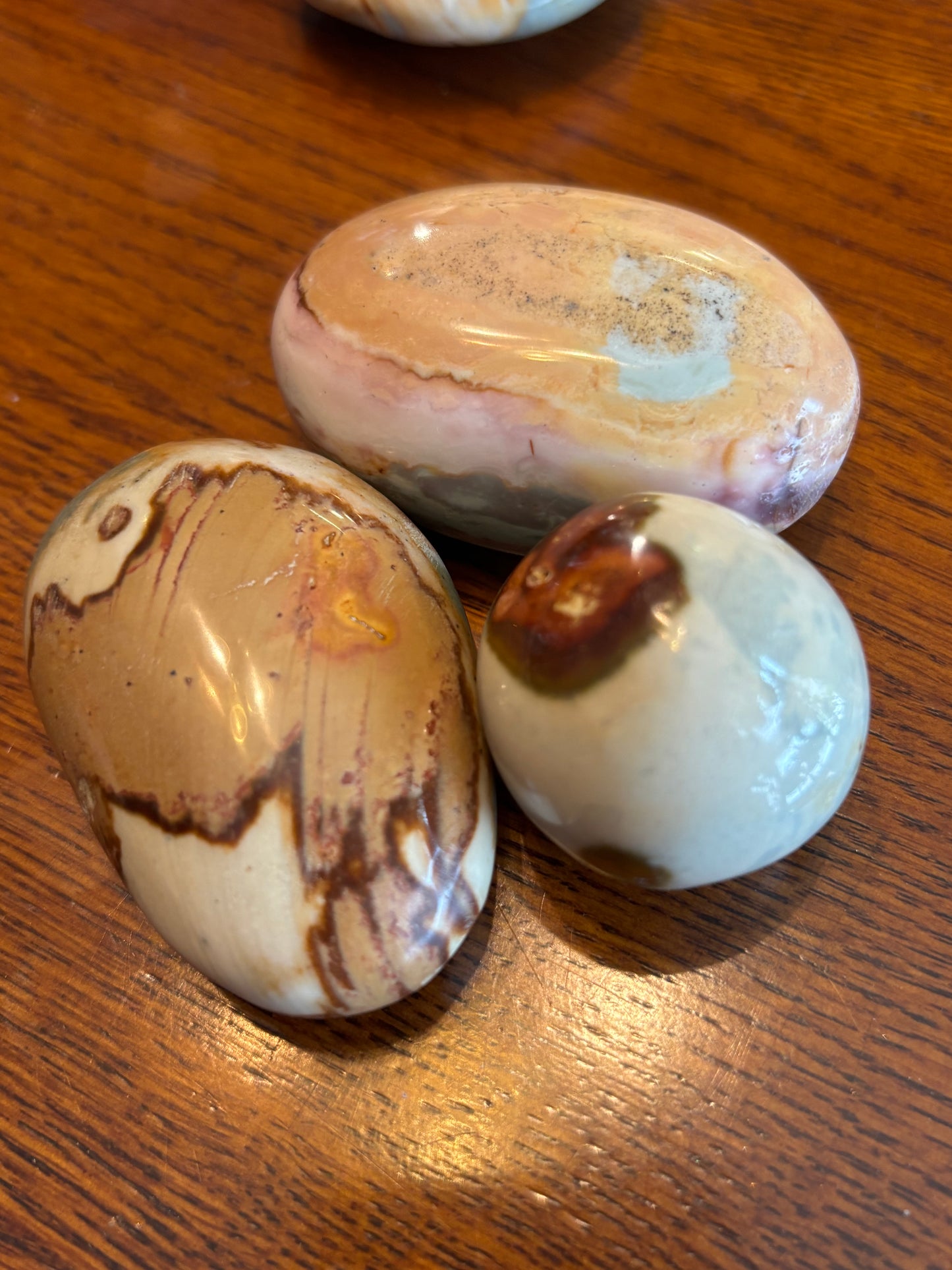 Polychrome Jasper Palm Stone SET - BUNDLE OF 3 | Madagascar
