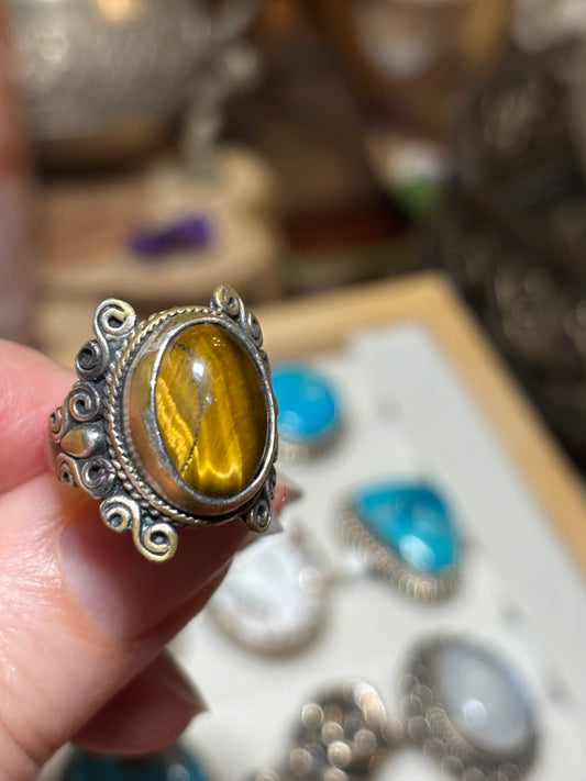 Tiger’s Eye Ring size 6.5
