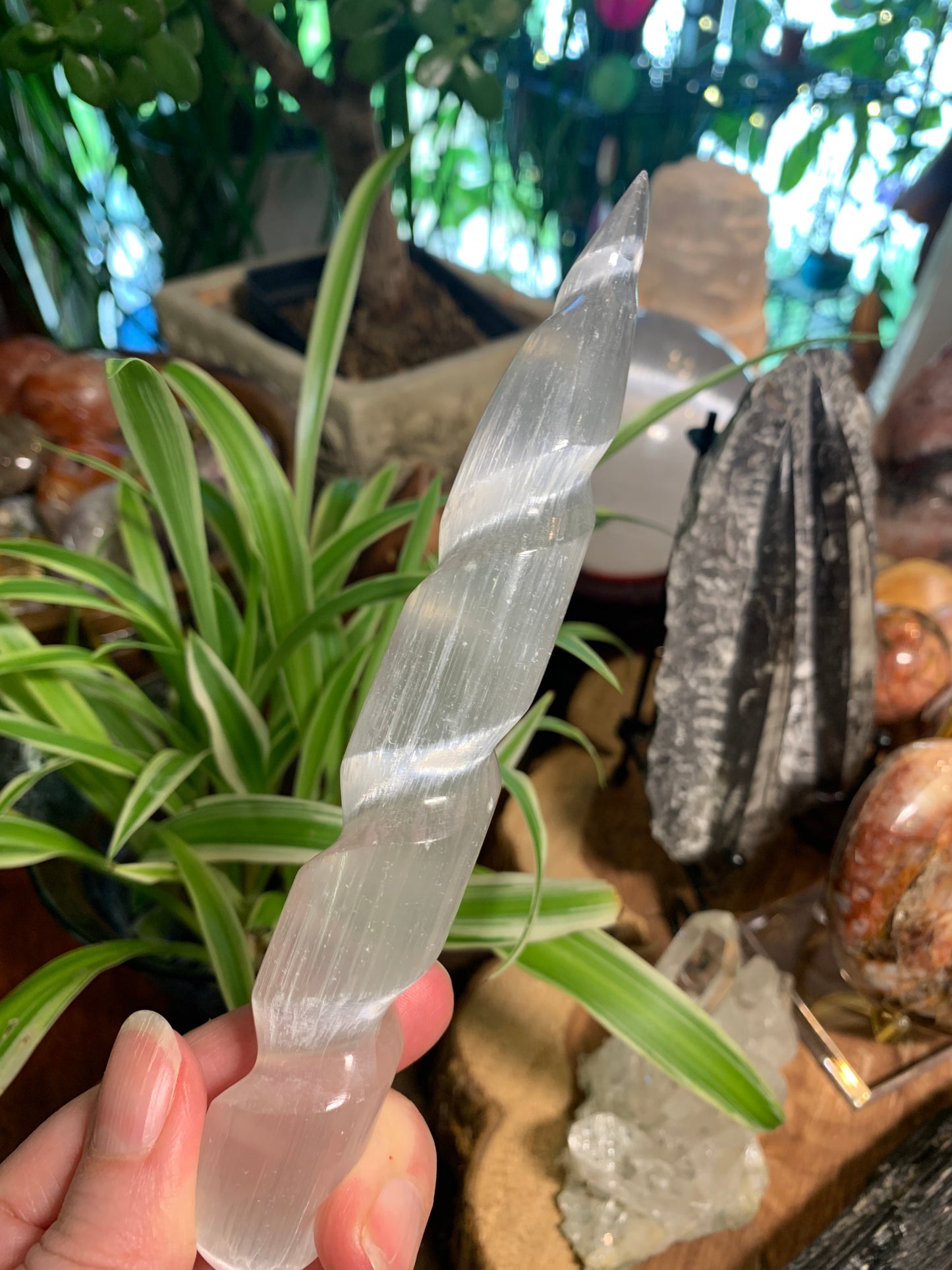 Selenite Unicorn Wand