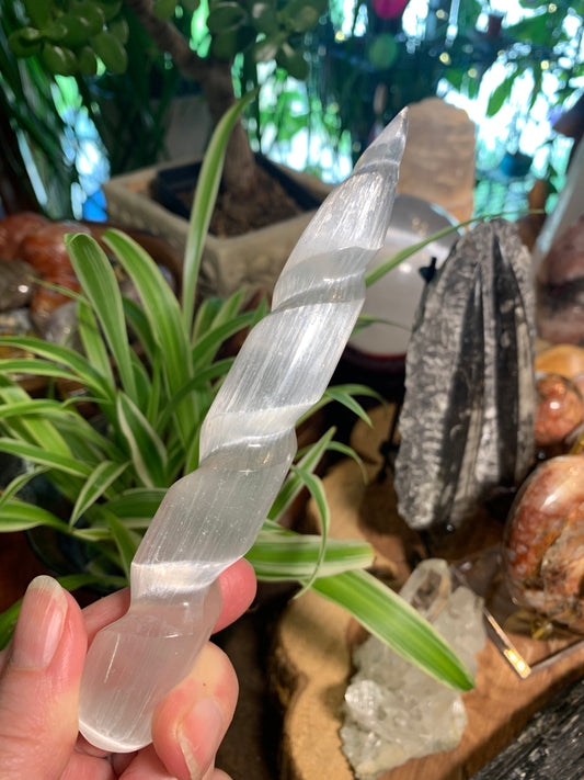 Selenite Unicorn Wand