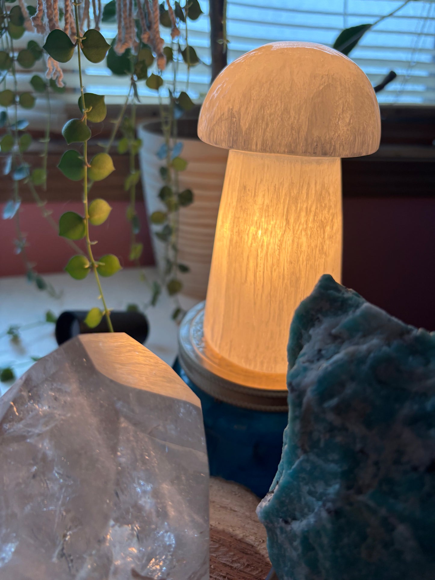 Selenite Mushroom - Lamp