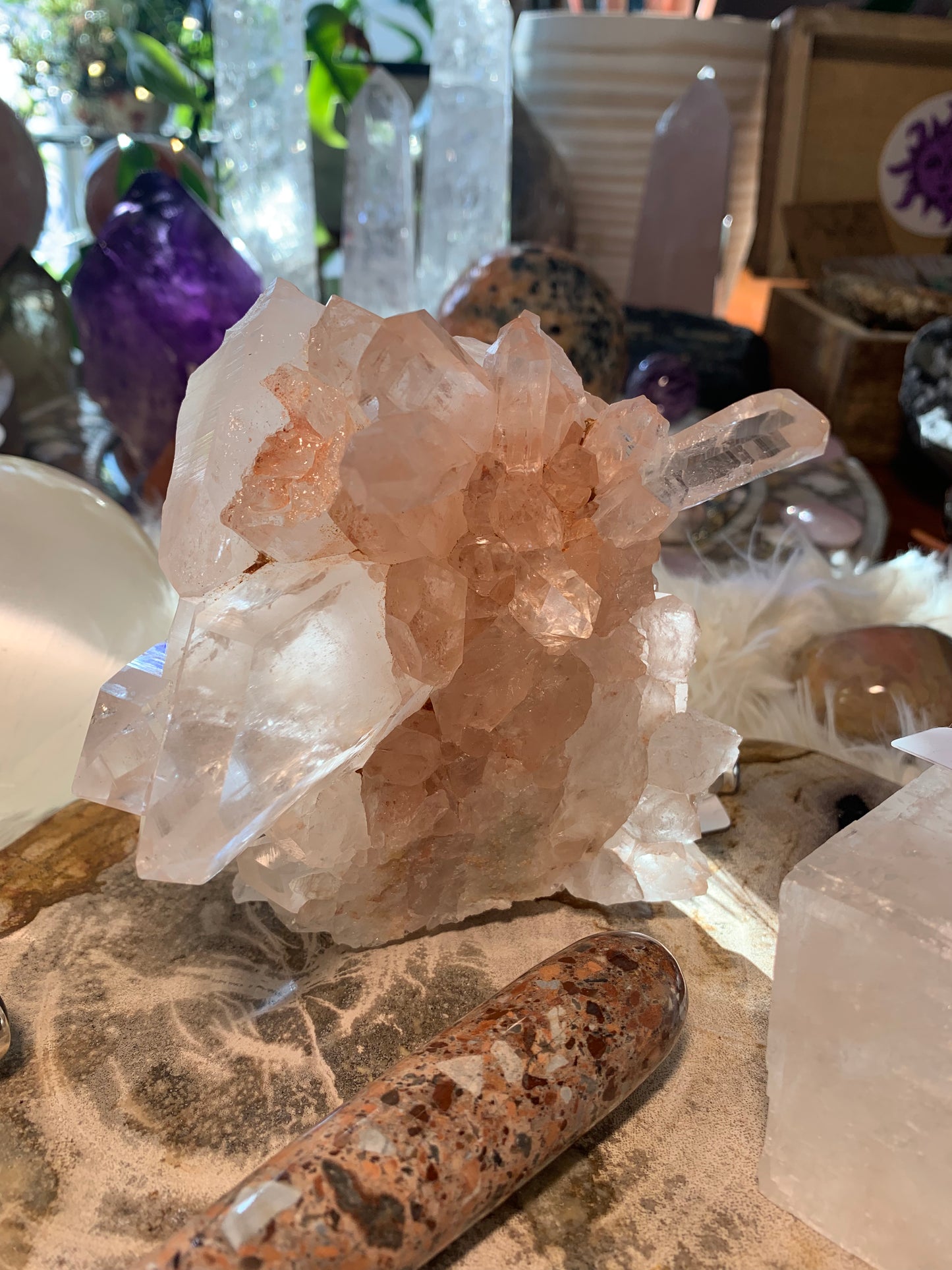 Himalayan Quartz Cluster - RARE SAMADHI QUARTZ