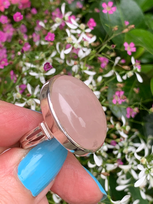 Rose Quartz Ring size 8