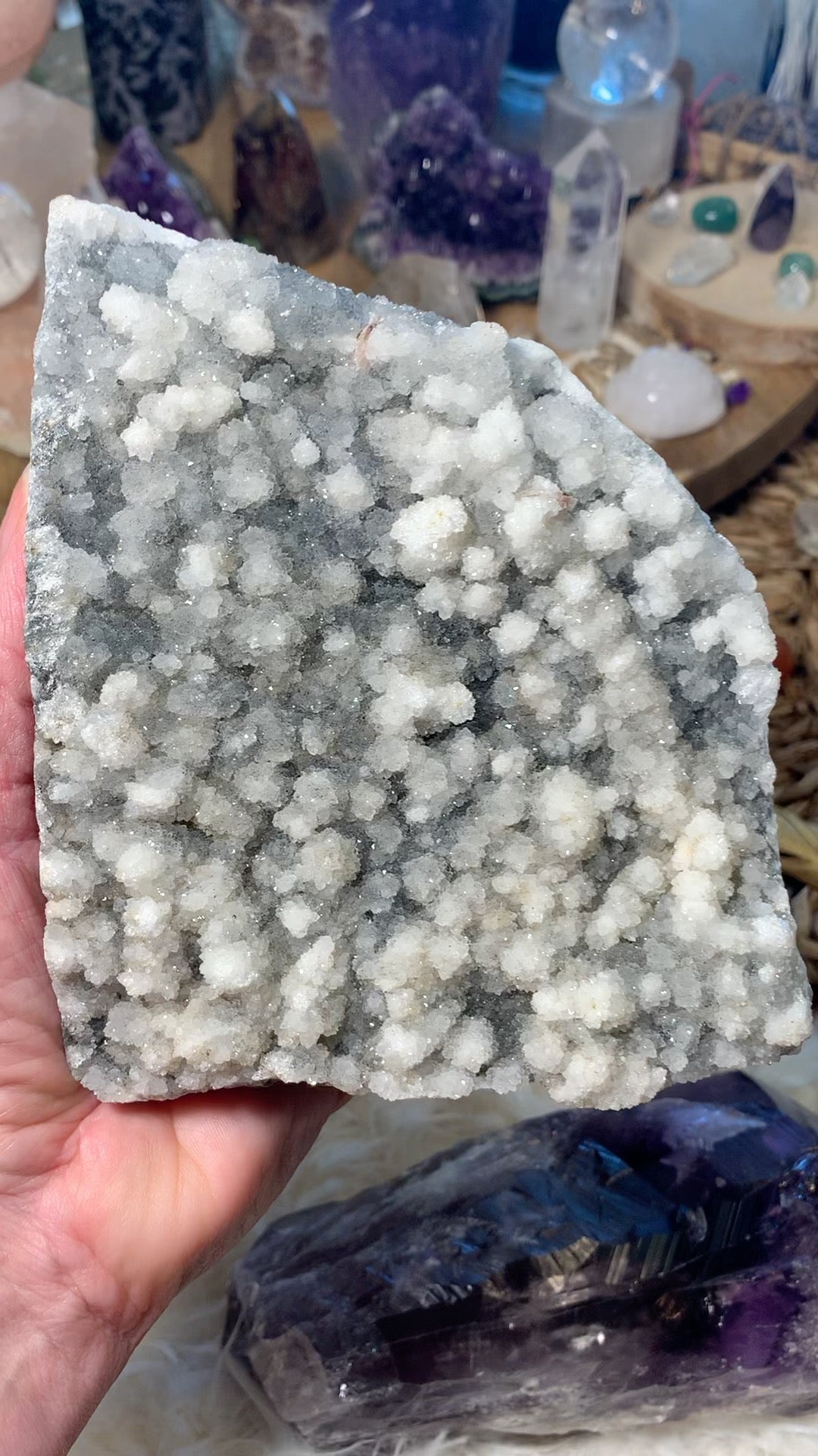 Druzy Apophyllite Chalcedony - Zeolite